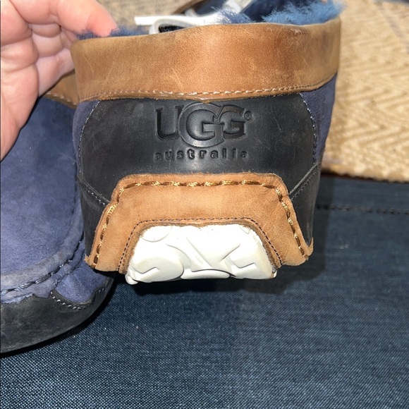 UGG Men\'s Navy and Tan Suede Loafers main image 4
